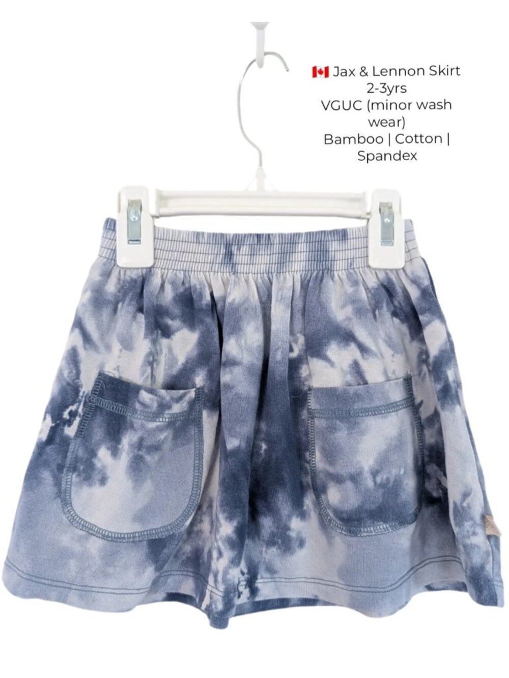 Jax & Lennon Blue Tye Die Pocket Skirt 2T 3T Girls